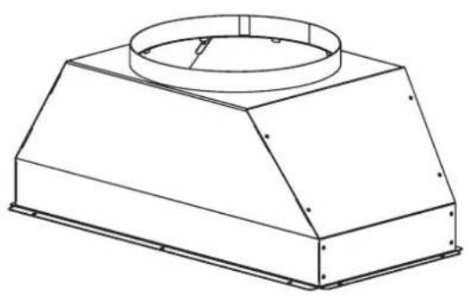 BERTAZZONI KIN30PROX - OPTIONAL: Duct transition kit (only for 2 motors version) (Seulement pour modele 2 moteurs) (Solo por versión 2 motores) - 4