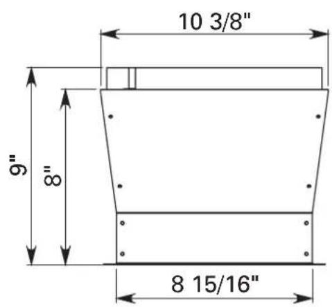 BERTAZZONI KIN36PROX - OPTIONAL: Duct transition kit (only for 2 motors version) (Seulement pour modele 2 moteurs) (Solo por versión 2 motores) - 2