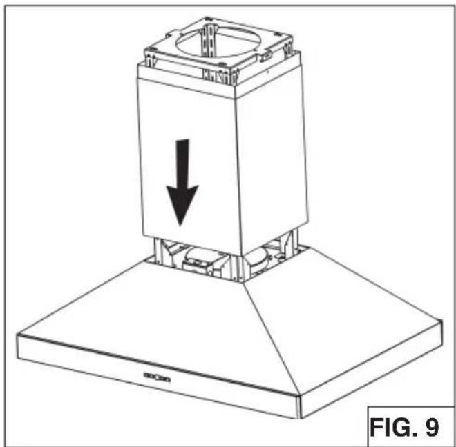 BEST Colonne Island IPP9IQT42SB - Installation d'une HOTTE canalised - 2