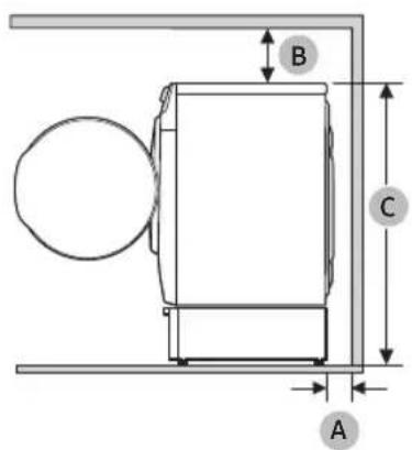 SAMSUNG WF45T6000AW - Dégagement requis - 2