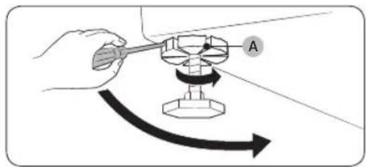SAMSUNG WF45T6000AW - STEP 3 Adjust the leveling feet - 2