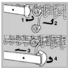 INDESIT IDE 1000 EU.2 - Regular la alta del cesto superior - 1