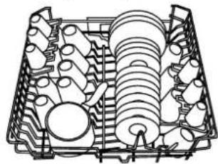 INDESIT IDE 1000 EU.2 - Loading examples for the upper rack - 1