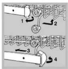 INDESIT IDE 1000 EU.2 - Réglez la hauteur du panier supérieur - 1
