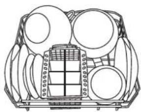 INDESIT IDE 1000 EU.2 - Loading examples for the lower rack - 1
