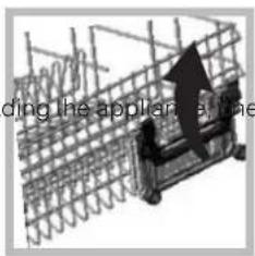 INDESIT IDE 1000 EU.2 - Adjusting the height of the upper rack - 2
