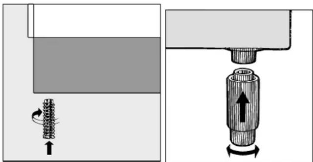 INDESIT K3C51(W)U S - Waterpassen - 1