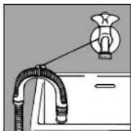 INDESIT WD 105 T (EX) 22060 - Connecting the drain hose - 3