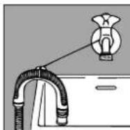INDESIT WD 105 T (EX) 22060 - Raccordement du tuyau de vidange - 3