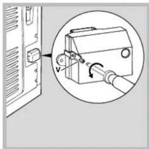 INDESIT I5V7H6A(X)EU - Anschluss des Stromkabels - 1