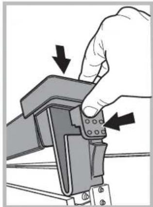 INDESIT I5V7H6A(X)EU - Removing and fitting the oven door: - 6