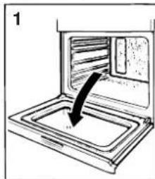 INDESIT HGK 150.B (WH) - How to remove the oven door - 1