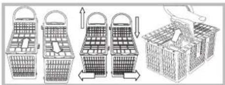 INDESIT DFP 273 NX FR - Cutlery basket - 1