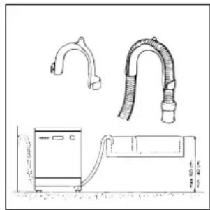 INDESIT D 63 FR - Branchement au tuyau d'évacuation - 1