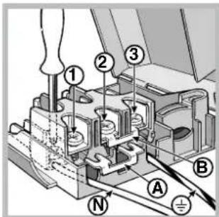 INDESIT KN3C76A(X)EU S - Anschluss des Stromkabels - 3
