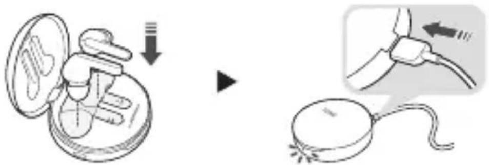 LG Tone Free HBSFN6 - Jak nabíjet - 1