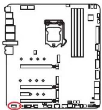 MSI MEG Z490 Godlike - JAUD1: Audioanschluss des Frontpanels - 1