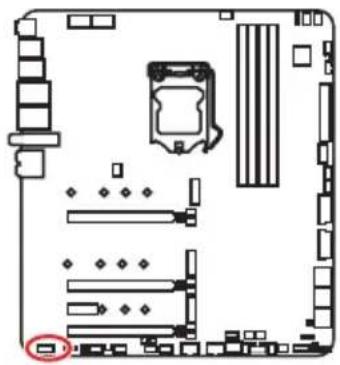 MSI MEG Z490 Godlike - JAUD1: Connecteur audio avant - 1