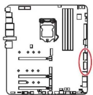 MSI MEG Z490 Godlike - JUSB2~3: USB 3.2 Gen 1 5Gbps Connector - 1