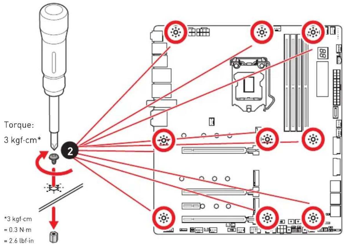 MSI MEG Z490 Godlike - Installing the Motherboard/ Installation des Motherboards/ Installer la carte mère/Установka MaTePNHСКОД ПЛАТБI - 3