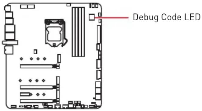 MSI MEG Z490 Godlike - Debug Code LED - 1