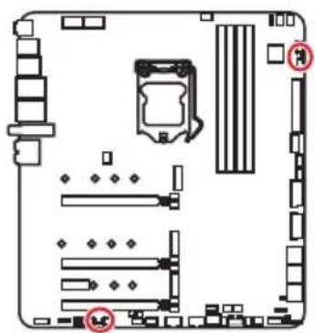 MSI MEG Z490 Godlike - T_SEN1~2: Connecteurs de capteur thermique - 1