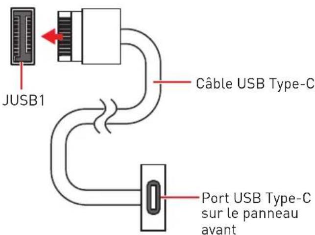 MSI MEG Z490 Godlike - JUSB1: Connecteur USB 3.2 Gen 2 10Gb/s Type-C - 2