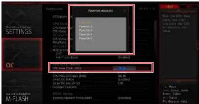 MSI MEG Z490 Godlike - - Um ein BIOS-Punkte zu einer Favoritenmenu hinzufügen - 1