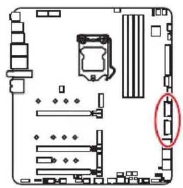 MSI MEG Z490 Godlike - JUSB2~3: Pa3beM USB 3.2 Gen 1 5Γ6/c - 1