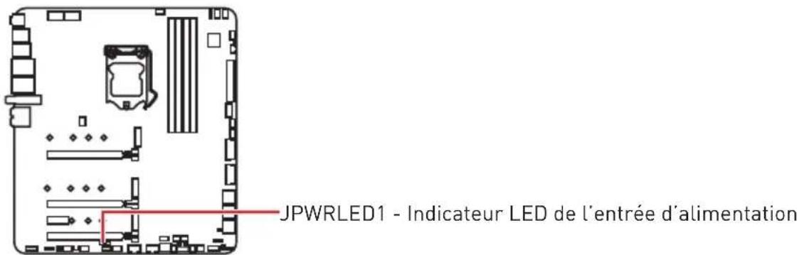 MSI MEG Z490 Godlike - JPWRLED1 : Indicateur LED de l'entrée d'alimentation - 1