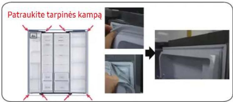 SAMSUNG RS54N3003EF - Kaip nuimti tarpinę - 1