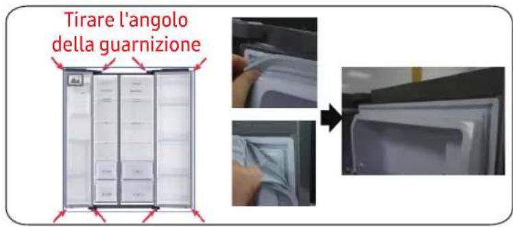 SAMSUNG RS54N3003EF - Rimozione della guarnizione - 1