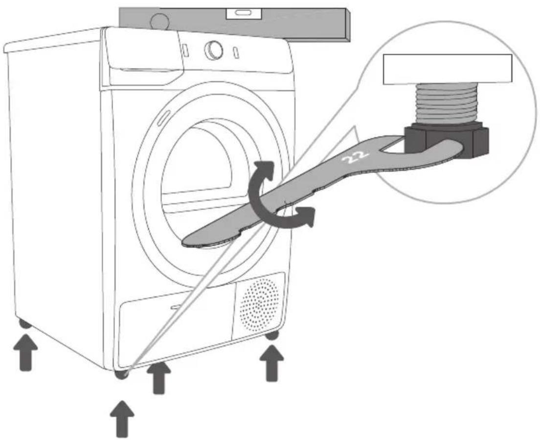 HISENSE DHGA901NL - Ouverture du hublot du sèche-linge (vue de dessus) - 4