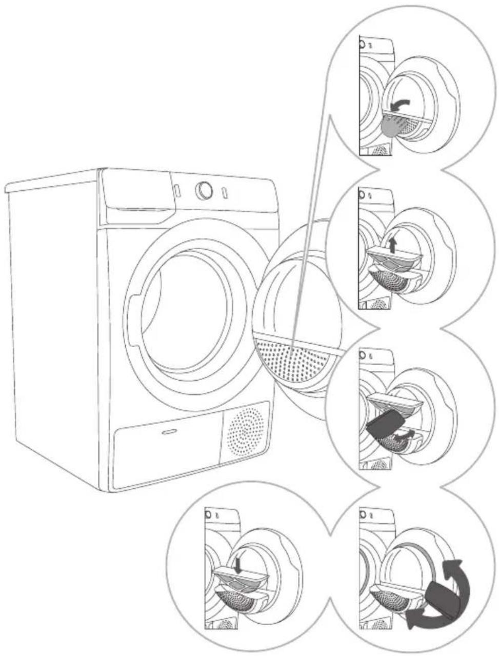 HISENSE DHGA901NL - NETTOYAGE DU FILTRE DU HUBLOT - 2