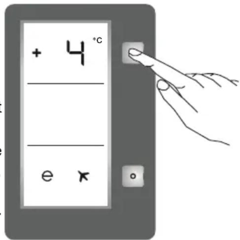 WALTHAM WRL349FLX - Temperatureinstellung und Aktivierung des SUPERKÜHL-Modus - 1