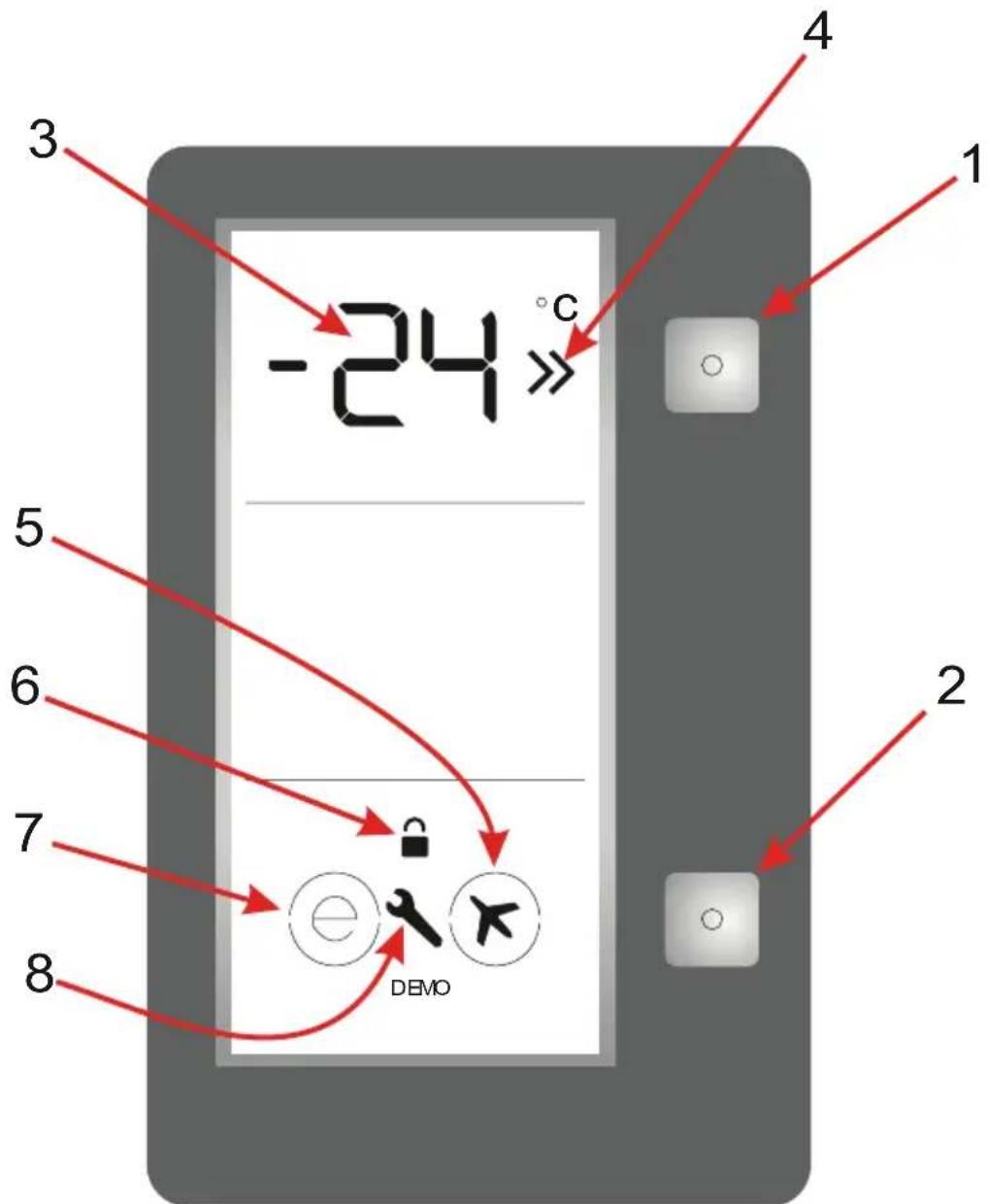 WALTHAM WCAV251FLX - Display en bedieningspaneel - 1
