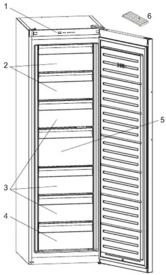 ZANUSSI ZUHE30FW1 - TEILE UND FÄCHER DES GERÄTES - 1