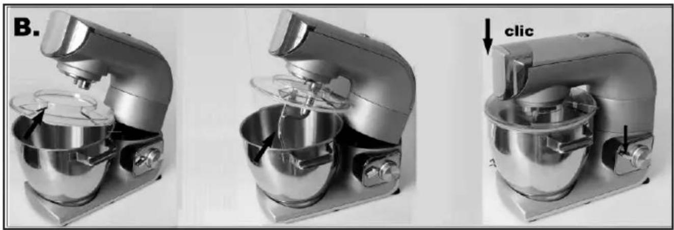 YOO DIGITAL CookYoo 7000 - MIXING/KNEADING/BEATING/EMULSIFYING/WHISKING (See figure B)\_ - 1