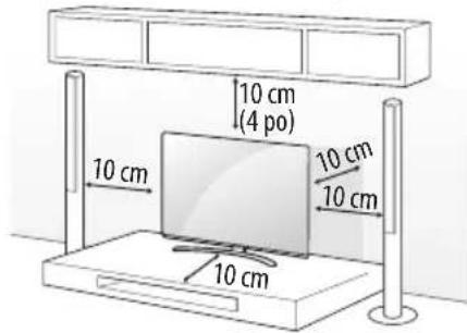 LG 55UM7300AUE TV - Installation sur une table - 1