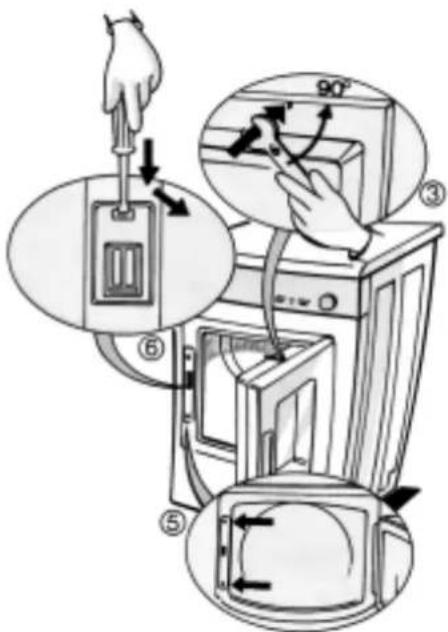 BAUKNECHT TRK 48503 - Pour changer le sens d'ouverture de la porte transparente - 1