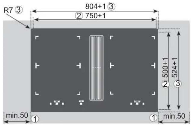 BAUKNECHT CTDI K 840C NE - Variabele montagemogelijkheden: Randloze montage - 1