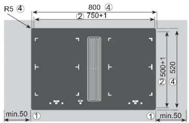 BAUKNECHT CTDI K 840C NE - Possibilities variables de montage : Montage posé - 1