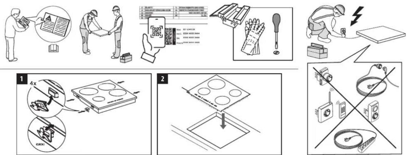 BAUKNECHT CTAR 7642 IN - PLACING THE HOB - 1