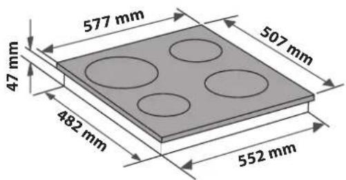 BAUKNECHT CTAR 7642 IN - DIMENSIONS ET DISTANCES A RESPECTER - 3