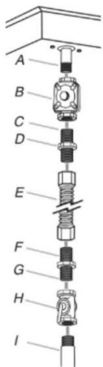 WHIRLPOOL WCG55US0HS - Raccordement typique par raccord flexible - 1