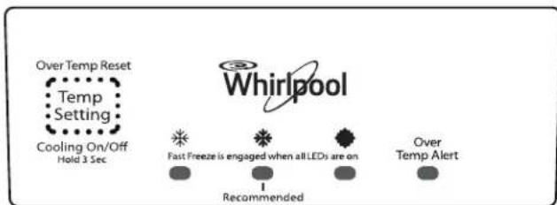 WHIRLPOOL WZF57R16FW - Commande de la température - 1