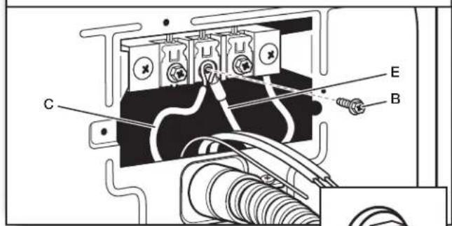 WHIRLPOOL YWED5100HW - Connecter le conducteur de terre neutre et le conducteur neutre - 1