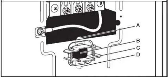 WHIRLPOOL YWED5100HW - Fixer le serre-câble du câble d'alimentation - 1