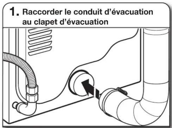 WHIRLPOOL YWED5100HW - Raccordement du systeméme d'evacuation - 1