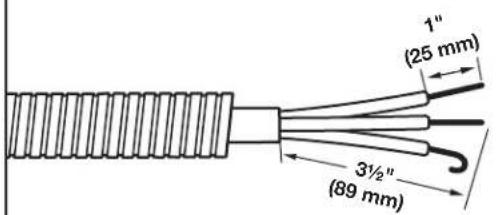 WHIRLPOOL YWED5100HW - Prepare el cable de 3 hilos para la connexion directa - 1